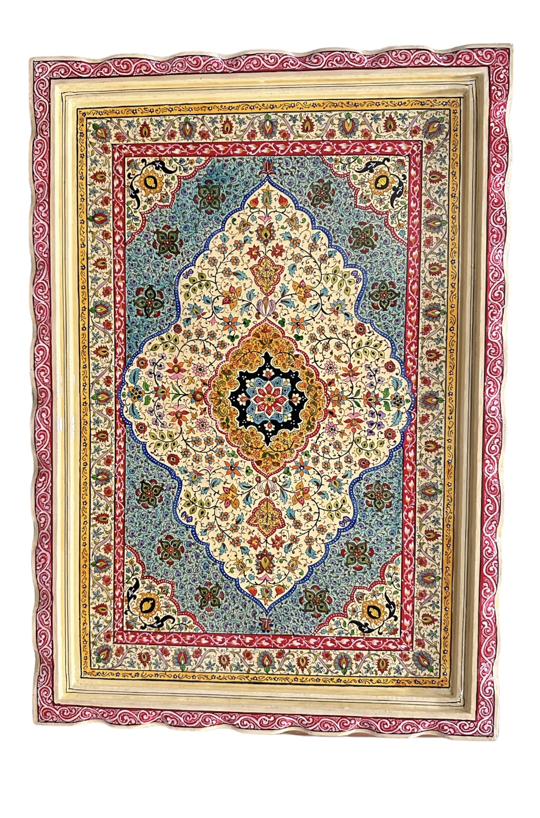 Paper Mache Vintage Table, Antique Papier Mache Home Decorative from Kashmir